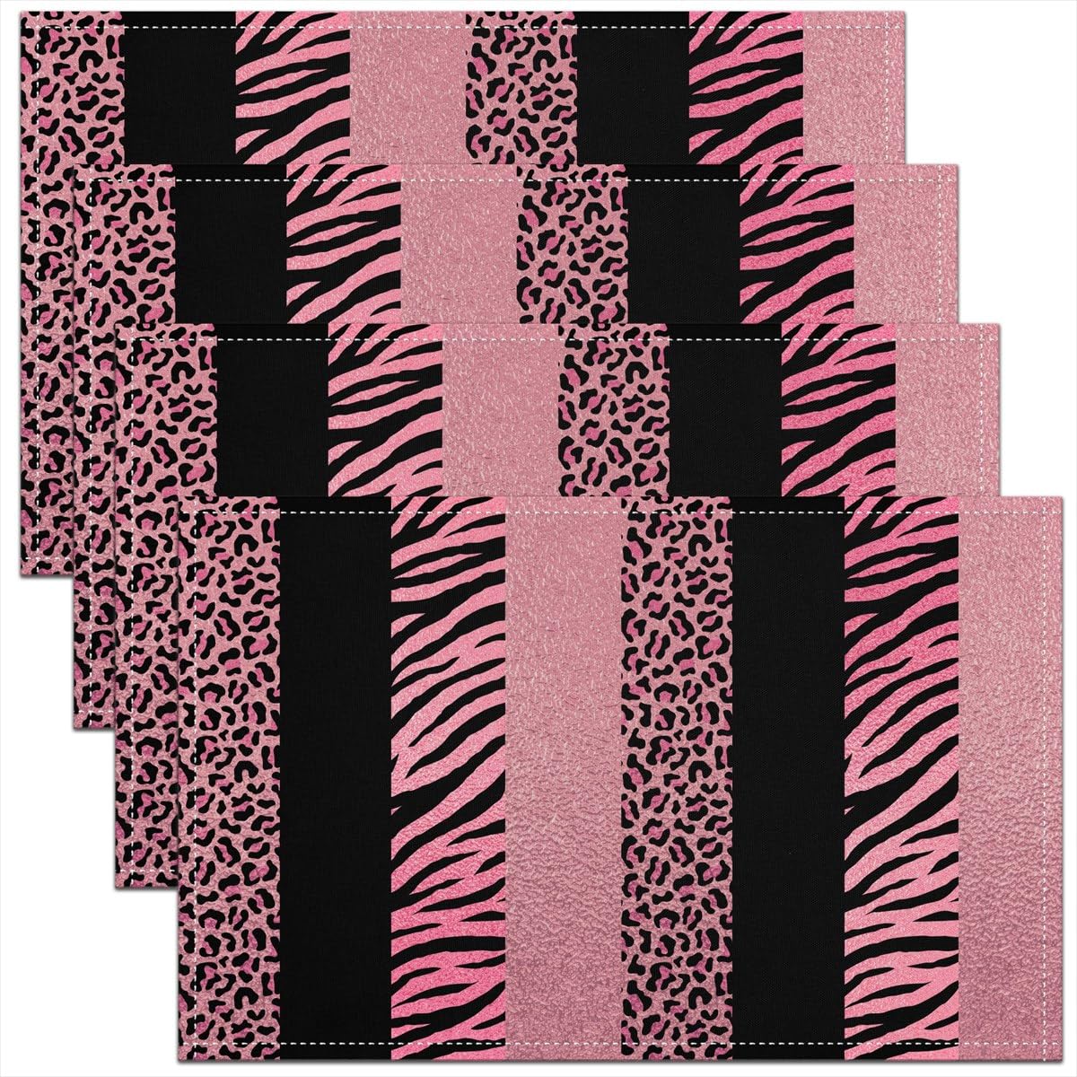 Amazon.com: Pink Leopard Print Placemats 12x18 Inch Set of 4 Wild